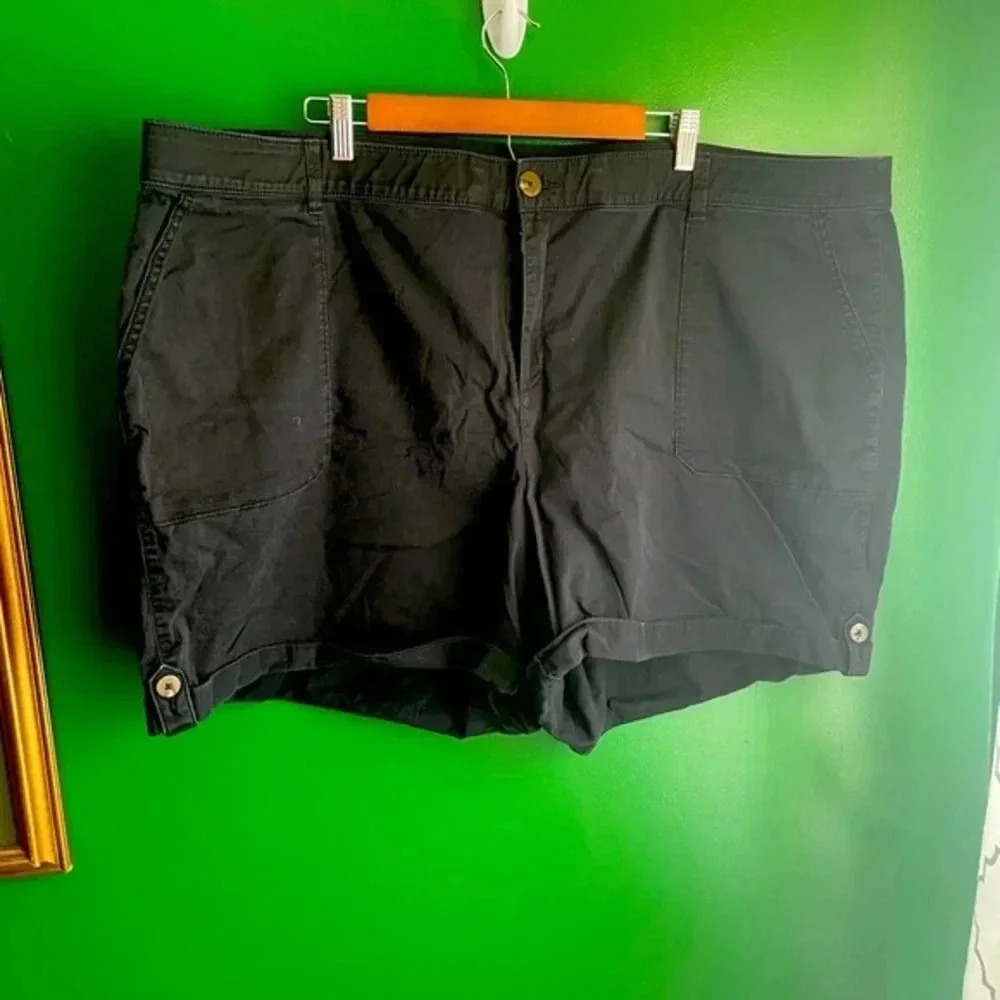 Lane Bryant Black Shorts Plus Size‎ 28 GUC!
